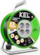 KEL Przedłużacz bębnowy STANDARD LINE, 4x2p+Z, 16A, 3680W, H05VV-F, 3x1,5; 40m, czarny (W-97372) 2