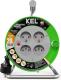KEL Przedłużacz bębnowy STANDARD LINE 25m H05VV-F 3x1,5 4xGS 16A czarny (W-97370) 1
