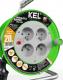 KEL Przedłużacz bębnowy STANDARD LINE 25m H05VV-F 3x1,5 4xGS 16A czarny (W-97370) 5