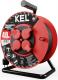 KEL Przedłużacz bębnowy PROFESSIONAL LINE 40m H05RR-F 3x1,5 4xGS 16A IP44 czarny (W-97056) 5