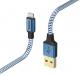 Kabel USB Hama USB-A - Lightning 1.5 m Niebieski (001783000000) 1