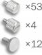 DimasTech DimasTech Benchtable EasyXL Silver ThumbScrews Kit - BT189 1