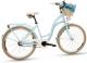 Goetze Rower miejski COLOURS 26'' trzybiegowy niebieski z wiklinowym koszem 1