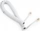 Gembird Spiralny kabel telefoniczny RJ10 (4P4C) 2m, biały (TC4P4CS-2M-W) 2