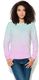 Colour Pleasure Bluza damska gładka cieniowana CP-002 62 niebiesko-różowa r. XS/S 1