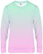 Colour Pleasure Bluza damska gładka cieniowana CP-002 62 niebiesko-różowa r. XS/S 2