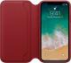 Apple Etui Leather Folio do iPhone X, czerwony (MRQD2ZM/A) 2