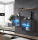 ASM Meble Komoda wisząca z półką switch sb iii czarny + led (26 ZZ SW SB3) - 40638 16