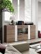 ASM Meble Komoda aleppo dąb trufla/biały połysk + led (24 DTW ALS) - 27613 1