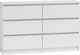 Topeshop Komoda 120cm szafka 6 szuflad malwa m6 biała (M6 120 BIEL 2X3) 1