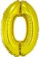GoDan Balon foliowy cyfra "0" złota, 85cm 1