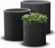 Keter Zestaw doniczek Curver S+M+L Antracyt (230217) 1