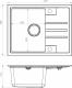 Zlewozmywak Alveus Intermezzo 30 beton 81 (62x48) z syfonem manualnym 1