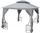 Goodhome Namiot, pawilon ogrodowy 3x3m z moskitierą 4
