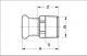 SANHA Purapress nypel przejściowy ZW x GZ 15mm x 1/2" (182431512) 2