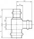 Conex Trójnik redukcyjny miedziany serii B Press 28 x 15 x 28mm (P513002815028) 2