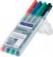 Staedtler Flamaster suchościeralny LUMOCOLOR OHP, F, 4 kolory w etui (STA017) 1
