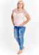 Ptak Moda Bluzka damska z krótkim rękawem M58634 różowa r. 48 1
