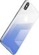 Baseus Baseus gradient szkło hartowane 9H na tył iPhone X niebieskie 6