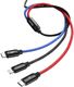 Kabel USB Baseus USB-A - USB-C + microUSB + Lightning 1.2 m Czarny (31567-uniw) 2