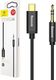 Kabel USB Baseus USB-C - mini Jack 3.5 mm 1.2 m Czarny (30476-uniw) 1