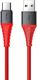 Kabel USB Rock Space Kabel Rock Hi-Tensile USB-C Typ C 3A 1m Nylon czerwony 4
