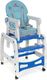 FUN BABY Krzesełko do karmienia dzieci 5 w 1 stolik, krzesełko, bujak + kółka - biało-niebieskie 2