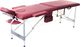PROFIBED Łóżko do masażu 2 segmentowe aluminiowe, bordowe 1