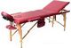 PROFIBED Łóżko do masażu 3 segmentowe drewniane, bordowe 1