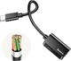 Adapter USB Baseus USB-C - Jack 3.5mm + USB-C Czarny  (31641-uniw) 3