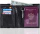 Solier Czarne skórzane portfel etui na paszport SOLIER AMAYA 4