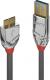 Kabel USB Lindy USB-A - micro-B 1 m Srebrny (36657) 1