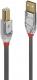 Kabel USB Lindy USB-A - USB-B 5 m Szary (36644) 1