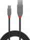 Kabel USB Lindy USB-A - miniUSB 2 m Szary (36723) 1