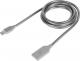 Kabel USB Natec USB-A - microUSB 1 m Srebrny (NKA-1205) 1