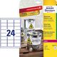 Avery Zweckform Etykiety wodoodporne ZF L4773-8 63.5x33.9mm 1