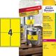 Avery Zweckform ETYKIETY ZF L6127-8 99,1X139 MM 8 ARKUSZY, ŻÓŁTE 1