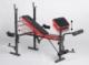 NEO SPORT Ławeczka do ćwiczeń pod sztangę + modlitewnik NS-200 czarno-czerwona 10