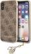 Guess Etui 4G Charms Collection do iPhone X, brązowy (GUHCPXGF4GBR) 1