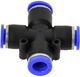 Geko złączka automatyczna węża PU/PE krzyżowa 6mm (G03051) 1