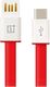 Kabel USB OnePlus USB - USB-C flat czerwony bulk OnePlus 3/3T/5 1