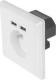Lanberg Gniazdko podtynkowe 230V pojedyncze + 2x USB 2.1A francuskie (AC-WS01-USB2-E) 1