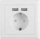 Lanberg Gniazdko podtynkowe 230V pojedyncze + 2x USB 2.1A schuko (AC-WS01-USB2-F) 1