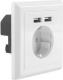 Lanberg Gniazdko podtynkowe 230V pojedyncze + 2x USB 2.1A schuko (AC-WS01-USB2-F) 4