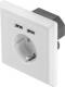 Lanberg Gniazdko podtynkowe 230V pojedyncze + 2x USB 2.1A schuko (AC-WS01-USB2-F) 5
