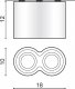 Lampa sufitowa Torino Plafon lampa sufitowa spot Azzardo Bross 2 2x50W GU10 aluminium GM4200 ALU 2