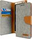 Mercury Mercury Canvas Diary - Etui Samsung Galaxy S8+ Z Kieszeniami Na Karty + Stand Up (szary/camel) 1