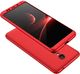 Hurtel 360 Protection etui na całą obudowę przód + tył Xiaomi Redmi 5 Plus / Redmi Note 5 (single camera) czerwony 1