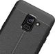 Hurtel Litchi Pattern elastyczne etui pokrowiec Samsung Galaxy A8 2018 A530 niebieski 2