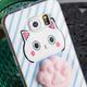 Hurtel Żelowy pokrowiec etui Squishy animal gumowa zabawka 4D gniotek Samsung Galaxy A8 2018 A530 łapka 5